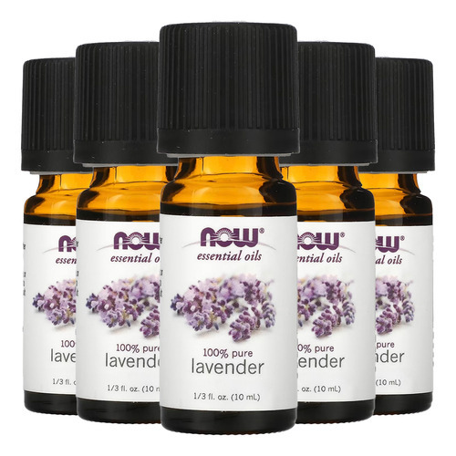 Óleo De Lavanda Now Foods 10ml 100% Puro Importado 5un