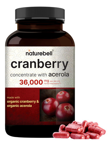 Suplemento Naturebell Double Strength Cranberry 36000 Mg