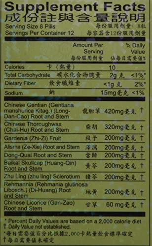 ????? Pílula Lung Tan Xie Gan (para Sistema Biliar) - Suplem - Imagem 4
