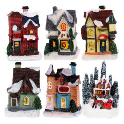 Decorações De Casa De Gengibre, Christmas Glowing House, 6 U