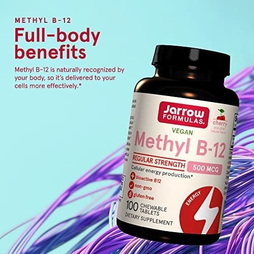 Vitamina B-12 Marca Jarrow Formulas, 500 Mcg, 100 Comprimido - Imagem 3
