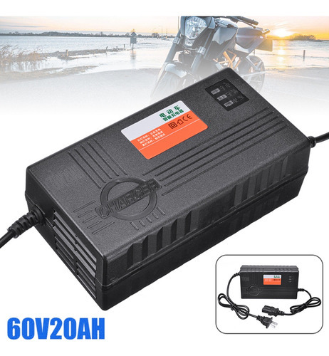Carregador De Bateria De Motocicleta 60v 20ah, Tela Led De 6 - Imagem 2