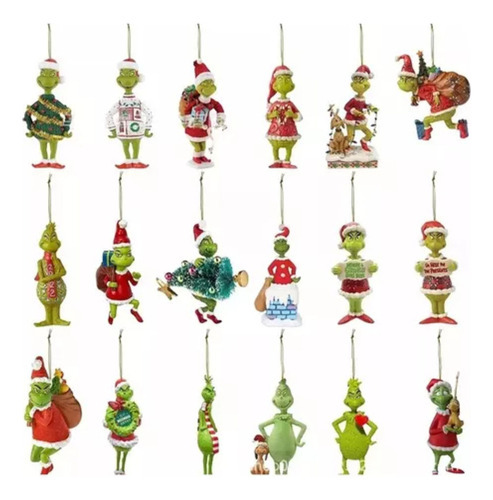 Novas 18 Peças De Figuras Decorativas De Grinch, Decoração