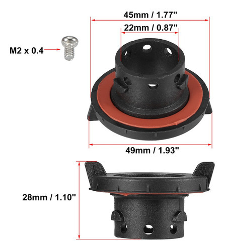 2 Óculos De Lâmpadas De Farol Led H13 Universal Auto - Imagem 3