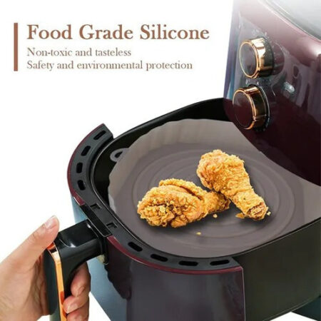 Assadeira Redonda De Silicone Para Substituição Da Air Fryer — foto 5 Assadeira Redonda De Silicone Para Substituição Da Air Fryer — foto 5
