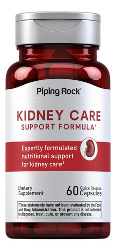 Suplemento De Suporte Renal Piping Rock | 60 Cápsulas | Fórm
