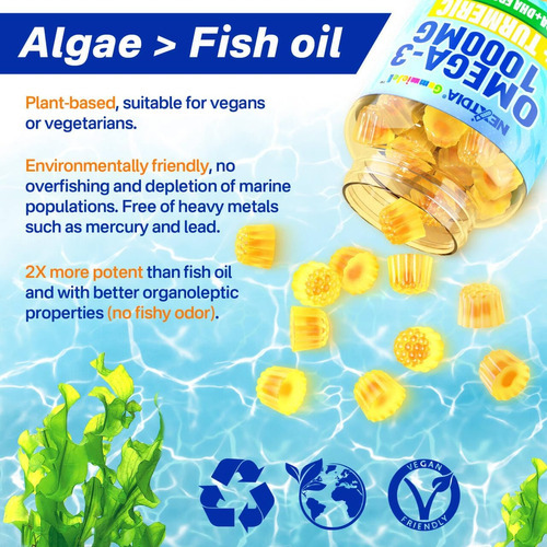 Gomas Veganas De Ômega-3 1000 Mg + Cúrcuma - Alternativa De - Imagem 6