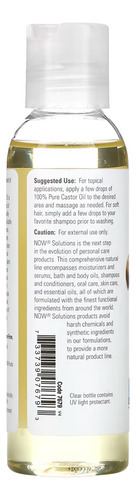 Óleo De Castor 118ml Now Foods Óleo De Rícino Importado 3un - Imagem 4