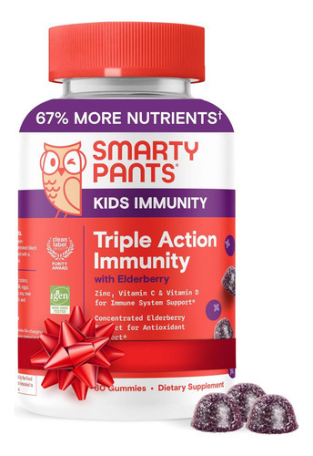 Smartypants Kids Immunity Sabugueiro Gomas: Suplemento De Su