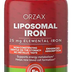 Suplemento De Ferro Orzax 25 Mg -tecnologia Lipossomal- Bio