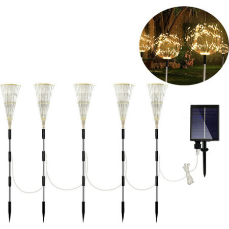 Luzes Solares De Fogos De Artifício, Luzes Decorativas 5pcs. - Imagem 11