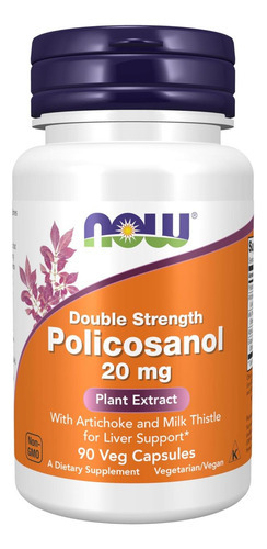 Now Foods Supplements, Policosanol 20 Mg, Dupla Força, Mistu