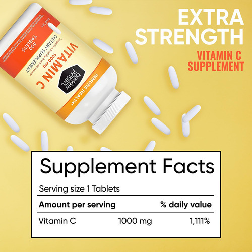 Berkley Jensen 1000 Mg Suplemento De Vitamina C (400 Comprim - Imagem 7