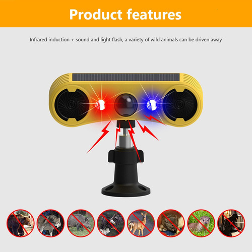 Alarmes Solares Infravermelhos Para Repelir Animais Selvagen - Imagem 2