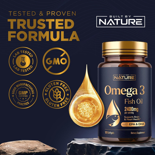 Suplemento De Óleo De Peixe Ômega 3 - 2.400 Mg De Óleo De Pe - Imagem 4