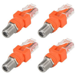 Adaptador Coaxial Para Ethernet, Pacote Com 4 Unidades Coaxi