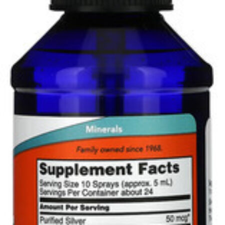 Silver Sol Líquido 50mcg Now Foods 118ml Importado 3un - Imagem 3