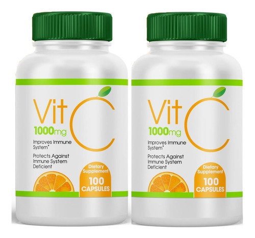 Natural Lab 2 Frascos De Vitamina C 1000mg 200 Cápsulas Melh