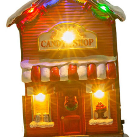 Musical Iluminado Natal Aldeia Casa Estatueta Decoração De - Imagem 38