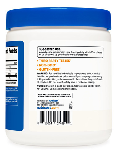 Suplemento Nutricost Colostrum Em Pó 240 Ml Com Lactoferrina - Imagem 5