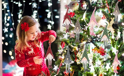 3x Gnomos Navideños Con Luz Led, Decoração De Mesa Navidad - Imagem 6