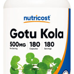 Suplemento Nutricost Gotu Kola 500mg 180 Cápsulas