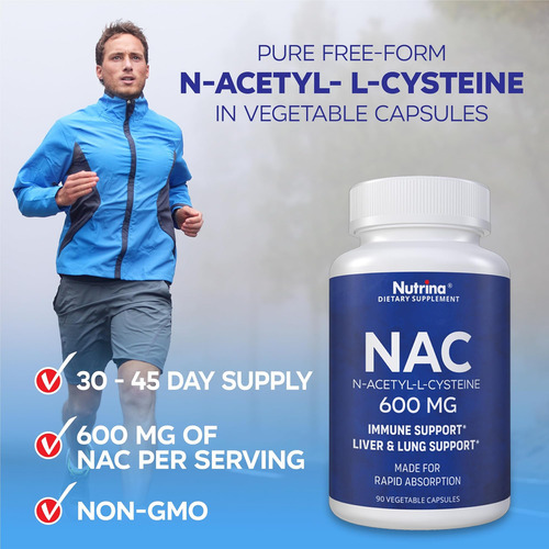 Nutrina Nac 600 Mg - Suplemento Nac Para Suporte Imunológico - Imagem 5