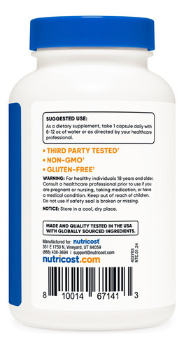 Suplemento Nutricost Marshmallow Root 5000 Mg 120 Cápsulas - Imagem 5