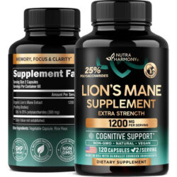 Cápsulas De Suplemento Lions Mane - Organic Lions Mane - Fab