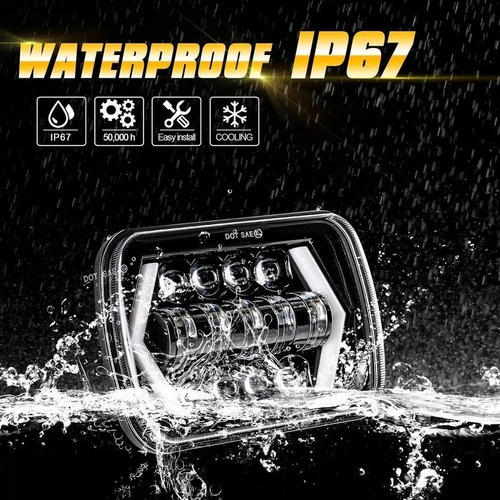 W Farol Led De 5x7 Polegadas Para Toyota Bandeirante - Imagem 6
