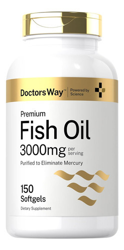 Óleo De Peixe Doctor"s Way 3000 Mg | 150 Cápsulas Gelatinosa