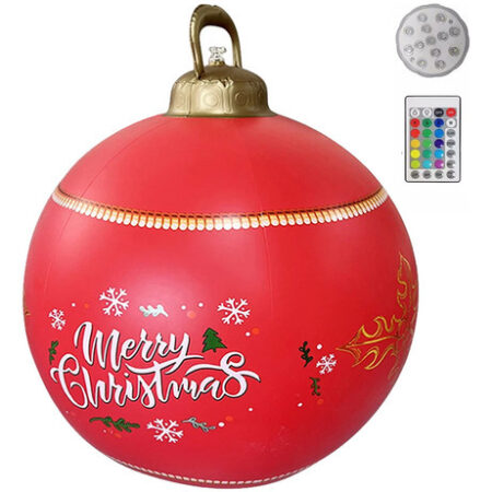 Enfeites De Bola Decorados De Natal Infláveis De Pvc Grandes - Imagem 51