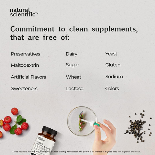 Suplemento Científico Natural De Vitamina C 500 Mg Para Supo - Imagem 6