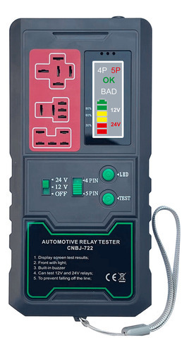 Testador De Relé Eletrônico Automotivo 12v 24v