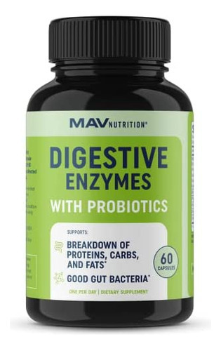 Mav Nutrition Enzimas Com Probióticos | Alívio Do Inchaço E