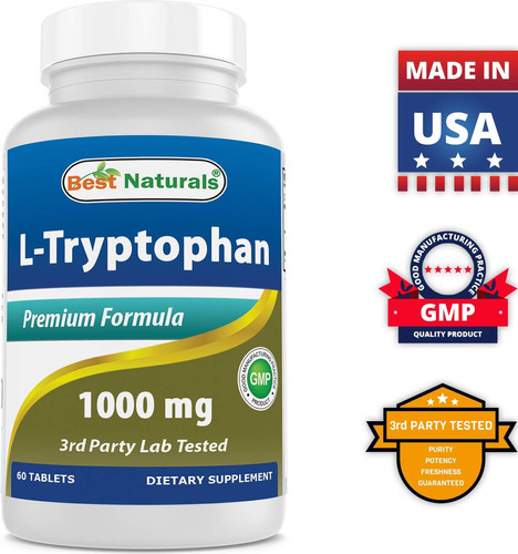 Best Naturals L-triptofano 1000 Mg 60 Comprimidos - Imagem 7