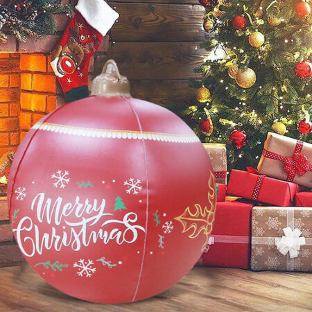 Enfeites De Bola Decorados De Natal Infláveis De Pvc Grandes - Imagem 55