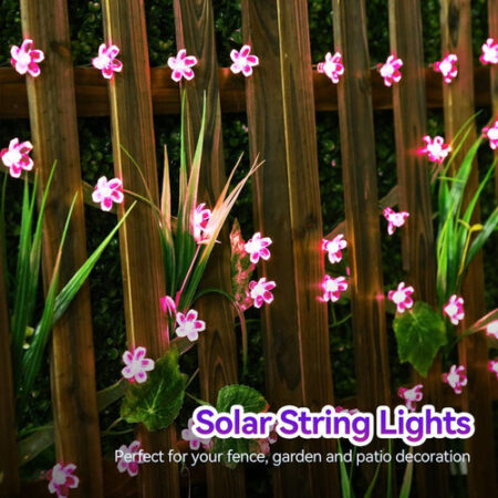 5m Luzes Natal Ao Ar Livre Luz Solar Da Corda Da Flor 20led- - Imagem 39