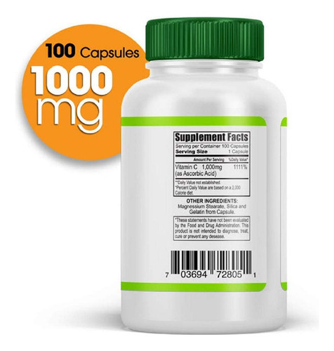 Natural Lab 2 Frascos De Vitamina C 1000mg 200 Cápsulas Melh - Imagem 2