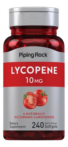 Piping Rock Licopeno 10mg | 240 Cápsulas Gelatinosas | Suple