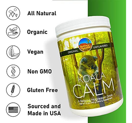 Outback Naturals Koala Calm, Suplemento De Citrato De Magnés - Imagem 2