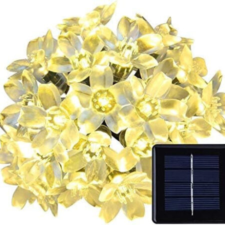 5m Luzes Natal Ao Ar Livre Luz Solar Da Corda Da Flor 20led- - Imagem 11