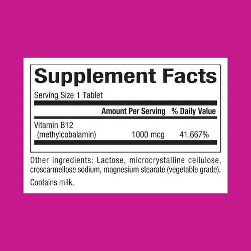 Fatores Naturais, Vitamina B12 Metilcobalamina 1000 Mcg, Sup - Imagem 2