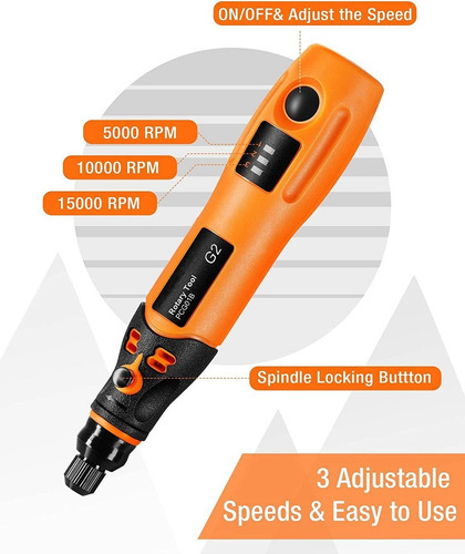 Mini Furadeira Elétrica Moedor Rotativo Sem Fio - Imagem 2