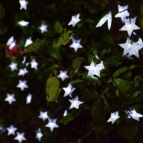 Luzes De Estrela De Corda De Fadas Movidas A Energia Solar D - Imagem 2