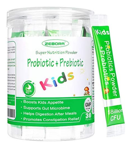 Zebora Kids Probióticos E Prebióticos Em Pó Idade 3+ Apoiam