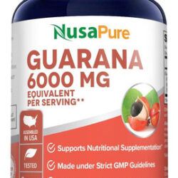 Extrato De Guaraná Nusapure 6000 Mg 200 Cápsulas Vegetais (n
