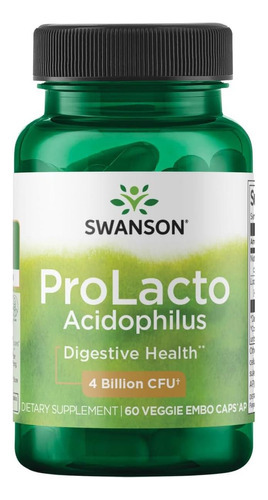 Swanson Prolacto Acidophilus 4 Bilhões De Cápsulas De Veg 60