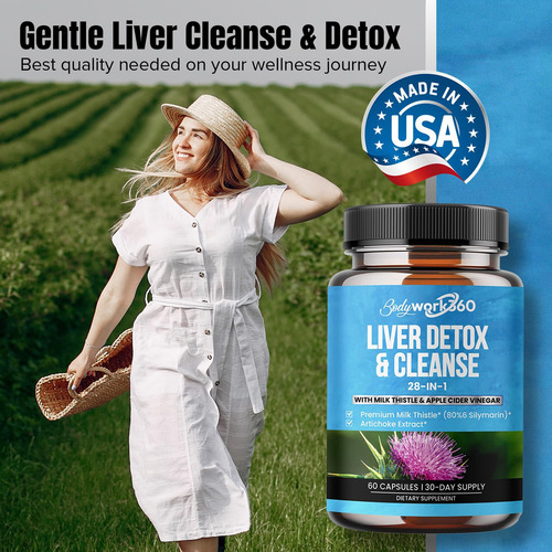 Bodywork360 Liver Detox & Cleanse - Suplemento 28 Em 1 Para - Imagem 4