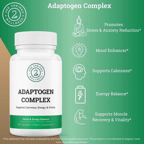 2nd Springs Adaptogen Complex Booster De Calma, Energia E Vi - Imagem 2